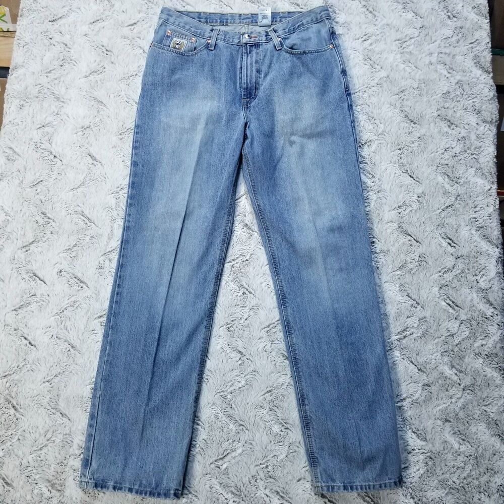 Cinch Jeans Mens 35x34 Blue Regular Straight Medium Wash American Denim